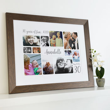 Personalised 30th Birthday Photo Collage, 10 of 12