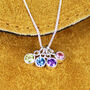 Personalised Sterling Silver Family Birthstone Necklace, thumbnail 2 of 9