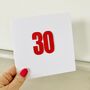 30th Birthday Card ~ Handmade, thumbnail 1 of 2