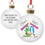 Personalised Nativity Silent Night Bauble, thumbnail 4 of 4