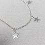 Sterling Silver Multi Star Necklace, thumbnail 6 of 9