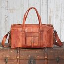 handmade leather holdall