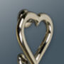 Brass Love Heart Door Knocker Nickel Finish, thumbnail 1 of 3