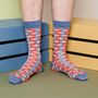 Men's Organic Cotton Patterned Socks, thumbnail 3 of 7