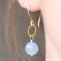 Gold Plated Circle And Birthstone Earrings, thumbnail 10 of 12