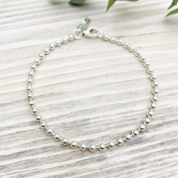 Sterling Silver Classic Ball Chain Bracelet, 2 of 5