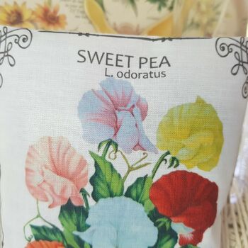 Sweet Peas Seed Packet Fabric Gift, 3 of 7