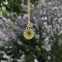 Spinning Wheel Medallion Necklace Gold Vermeil, thumbnail 1 of 7