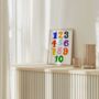 Numbers Colourful Kids Room Print, thumbnail 1 of 5