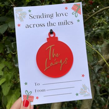 Sending Love Across The Miles Card Decoration, 3 of 4