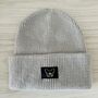 Deep Cuff Stone Beanie With Embroidered French Bulldog, thumbnail 1 of 3