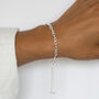 Personalised Sterling Silver Chain Slider Bracelet, thumbnail 1 of 8