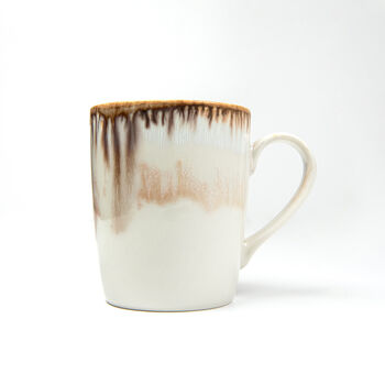 White U Shaped Handmade Porcelain Mug, 3 of 11