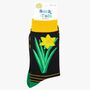Men's Welsh Daffodil Floral Print Bamboo Socks, thumbnail 4 of 4