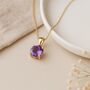 Personalised 9ct Gold Amethyst Necklace February Birthstone, thumbnail 3 of 11