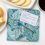 Blue Badge Permit Cover And Radar Key With Matching Key Ring In William Morris Acanthus Teal, thumbnail 1 of 4