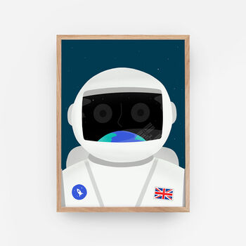 Astronaut In Space Art Print 30cm X 40cm, 2 of 3