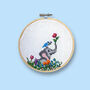 Elephant And Flowers Cross Stitch Kit, thumbnail 1 of 8