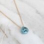 Turquoise Teardrop December Birthstone Necklace, Gold, thumbnail 1 of 7