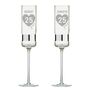 Personalised Silver Anniversary Champagne Flute Set, thumbnail 4 of 4