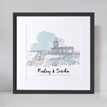 Wedding Venue Line Illustration, 2 of 7