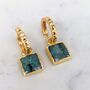 The Square Emerald Earrings, thumbnail 2 of 4