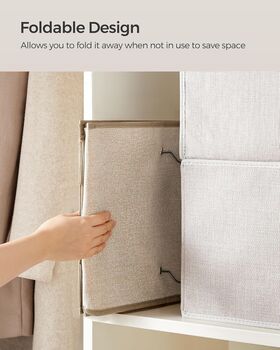 Hanging Wardrobe Storage Organiser With Shelves, 7 of 9