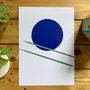 Scandinavian Style Blue Circle Digital Print, thumbnail 2 of 2