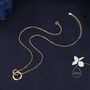 Sterling Silver Double Mobius Circle Necklace, thumbnail 6 of 11