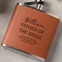 Personalised Father Of The Bride Hip Flask Gift Set, thumbnail 6 of 7