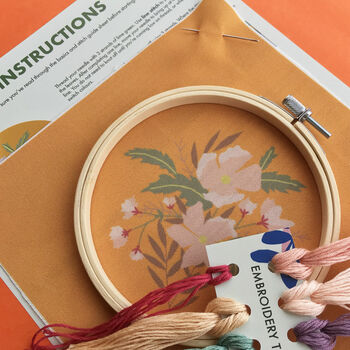 Spring Blossom Floral Embroidery Kit, 3 of 4
