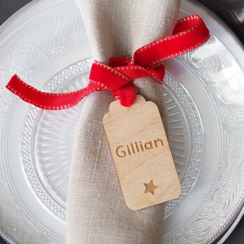 Personalised Wooden Table Star Place Setting, 2 of 5