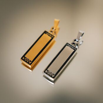 Gold Plated Monolith Pendant Necklace For Men, 3 of 11