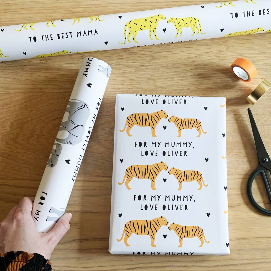 Personalised Animal Mother's Day Wrapping Paper, 1 of 2
