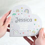 Personalised Rainbow Wooden Heart Ornament, thumbnail 3 of 5