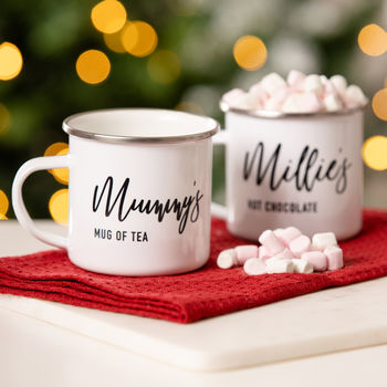 Personalised Family Christmas Enamel Mugs, 3 of 3