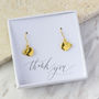 Golden Apple Earrings Thank You Teacher Gift, thumbnail 3 of 6