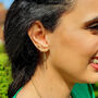 Citrine November Birthstone Diamond Shaped Earrings, thumbnail 3 of 4