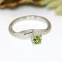 Silver Willow Twig Ring, Silver Gemstone Organic Branch Ring, thumbnail 6 of 9