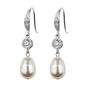 Crystal And Pearl Fish Hook Earrings, thumbnail 1 of 5