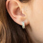 Forget Me Not Mini Hoop Earrings Silver, thumbnail 1 of 9