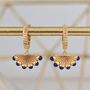 The Fan Lapis Lazuli Charm Earrings, Gold, thumbnail 1 of 6