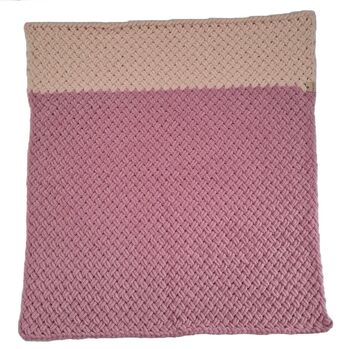 Snagl Baby Blanket In Pink Rose And Beige, 4 of 5
