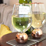 Personalised Rose Gold Stemless Wine Glass, thumbnail 3 of 3