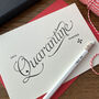 'Quarantine' Script Valentine Letterpress Card, thumbnail 1 of 2