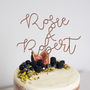 Script Couple's Names Wedding Cake Topper, thumbnail 6 of 9