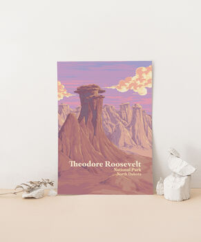 Theodore Roosevelt National Park Travel Poster Print, 3 of 8