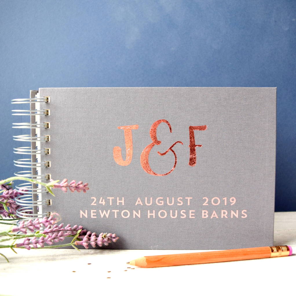 Personalised Couple's Initial Wedding Guest Book