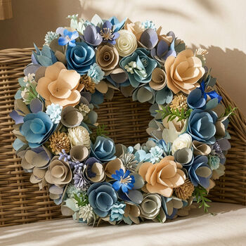Ashbourne Blue Floral Wreath, 4 of 5