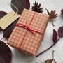 Christmas Gingham Paper Fibre Wrapping Paper, thumbnail 2 of 5